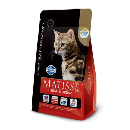 Ração Farmina Matisse Carne e Arroz para Gatos Adultos-800g