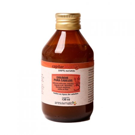 Enxágue para Cabelos com Vinagre de Maçã Orgânico e Óleos Essenciais 120ml   Ares de Mato