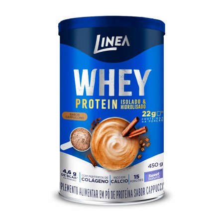 Linea Whey Protein Isolado e Hidrolisado Cappuccino com 450g