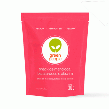 Snack de Mandioca Batata Doce Alecrim Vegan Greenpeople 30g