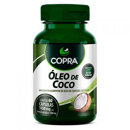 Óleo de Coco Extra Virgem 1450mg Copra com 60 Cápsulas