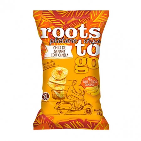 Banana Chips com Canela Roots To Go 45g