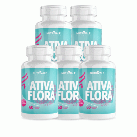 Ativa Flora 5 Unidades C/60 Capsulas 500 Mg Prisão De Ventre - Linduras