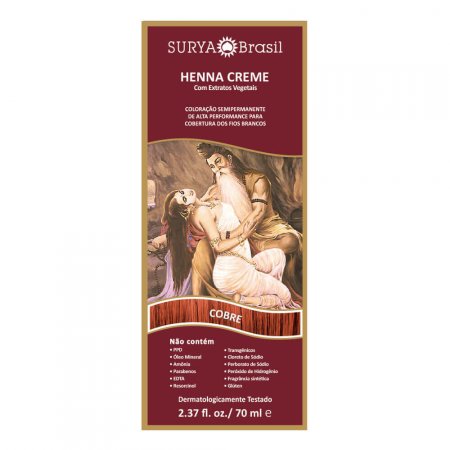 Henna Creme Natural 70ml  Surya Brasil