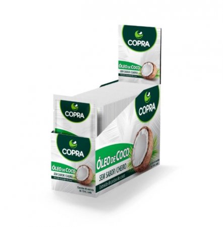 Óleo de Coco sem Sabor 15ml 40 Sachês Copra