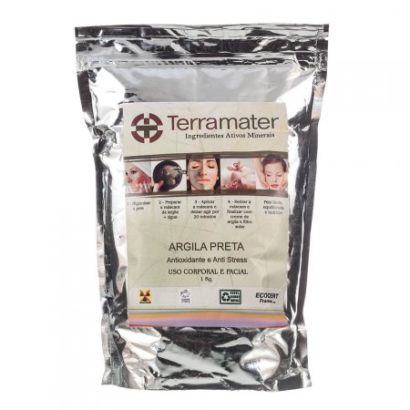 Máscara de Argila Preta Terramater Orgânica 1kg