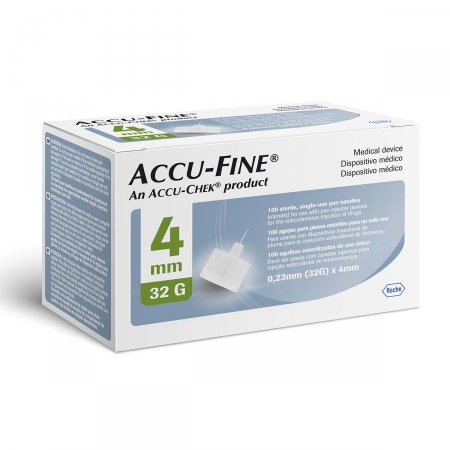 Agulha para Caneta Aplicadora de Insulina Accu Fine 4mm com 100 Unidades