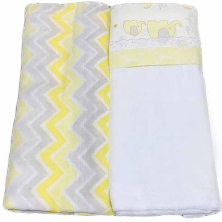 Toalha Fralda 2 Unid 5243 70x108 Amarelo Loupiot Classic Minasrey