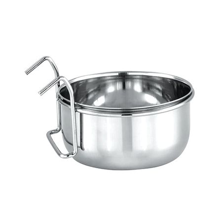 Caneca de Inox com Gancho para Pássaros – The Pets Brasil Caneca de Inox 600mL com Gancho para Pássaros – The Pets Brasil