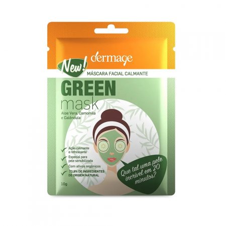 Dermage Green Mask Máscara Facial Calmante 10g