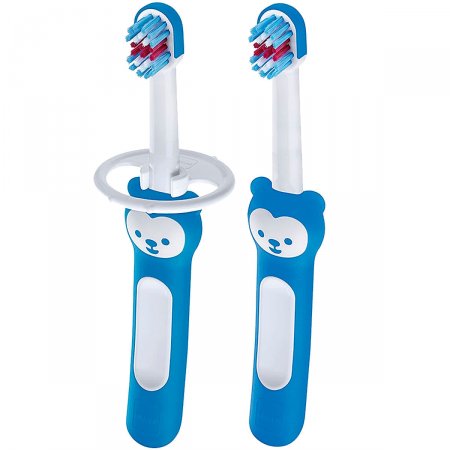 Escova de Dente MAM Babys's Brush 6 Meses+ Azul com 2 unidades