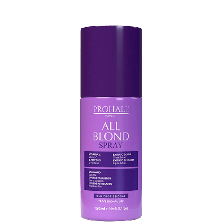 Prohall Cosmetic All Blond - Spray Matizador Proteção Térmica para Loiros 150ml
