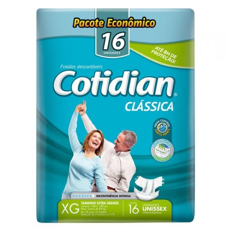 Fralda Cotidian Clássica Xg 16 Unidades
