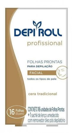 Folhas Prontas Para Depilação Facial Depi Roll Tradicional 8