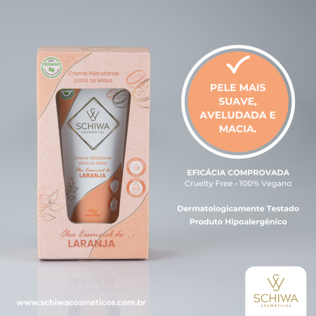 Creme Hidratante para as Mãos SchiWa Cosméticos com Óleo Essencial de Laranja 45g.