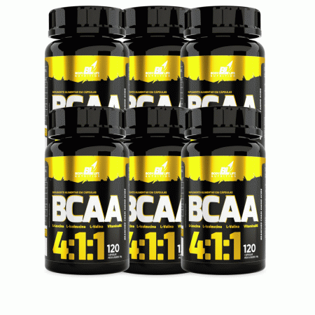 Bcaa 4:1:1 Bodylife 6 Unidades C/120 Caps 500mg - Linduras