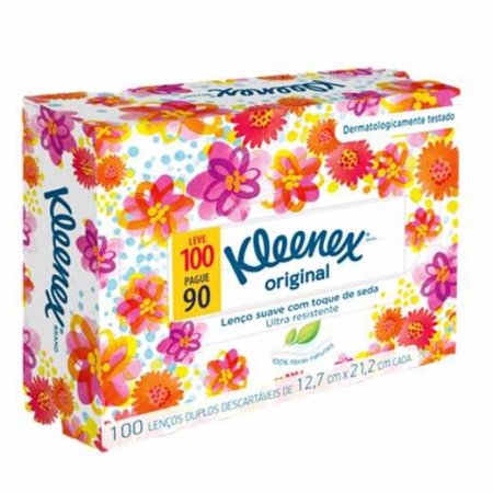Lenços de Papel Kleenex 100 Unidades