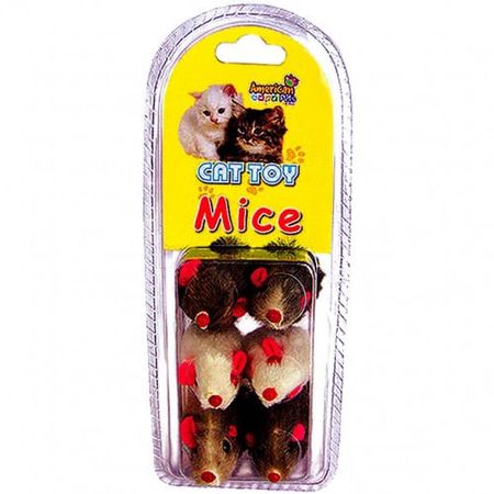 Cat Toy Ratinhos de Pelúcia Pack com 6 unidades