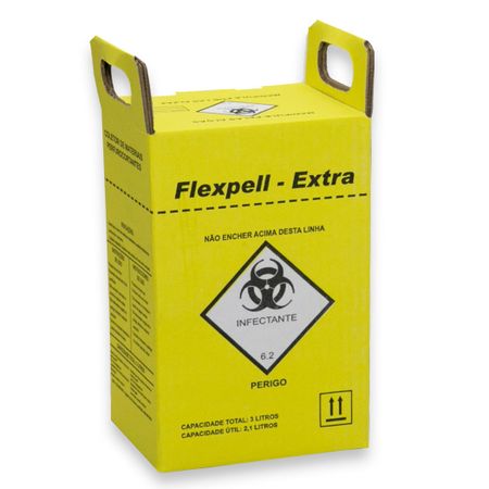 Coletor Perfuro Cortante Extra Amarelo Ouro 3 Litros - Flexpell