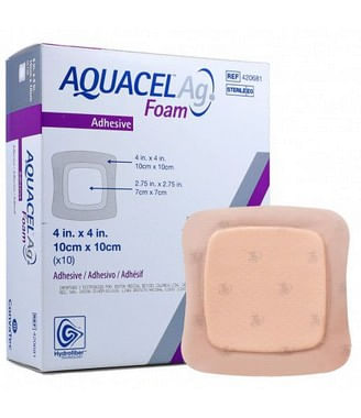 Curativo Espuma Convatec  Aquacel Foam 10cm x 10cm  com 10 unidades
