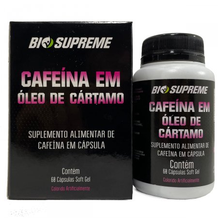 Cafeína Em Óleo Cártamo 200mg Bio Supreme - 60 Cápsulas