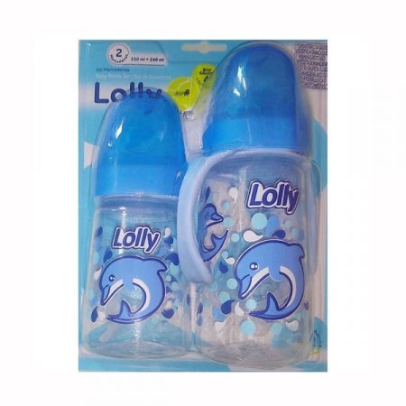 Kit 2 Mamadeiras Azul Lolly