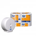 Dispenser Papel Higiênico Rolo + Refil Folha Simples 1 Fardo