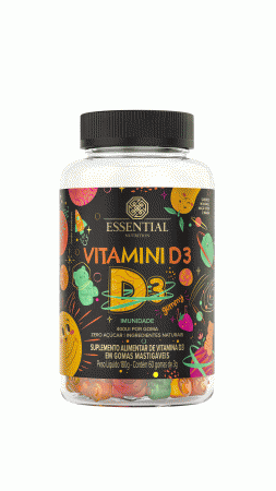 Vitamina D - Vitamini D3 - 60 gomas - Essential Nutrition
