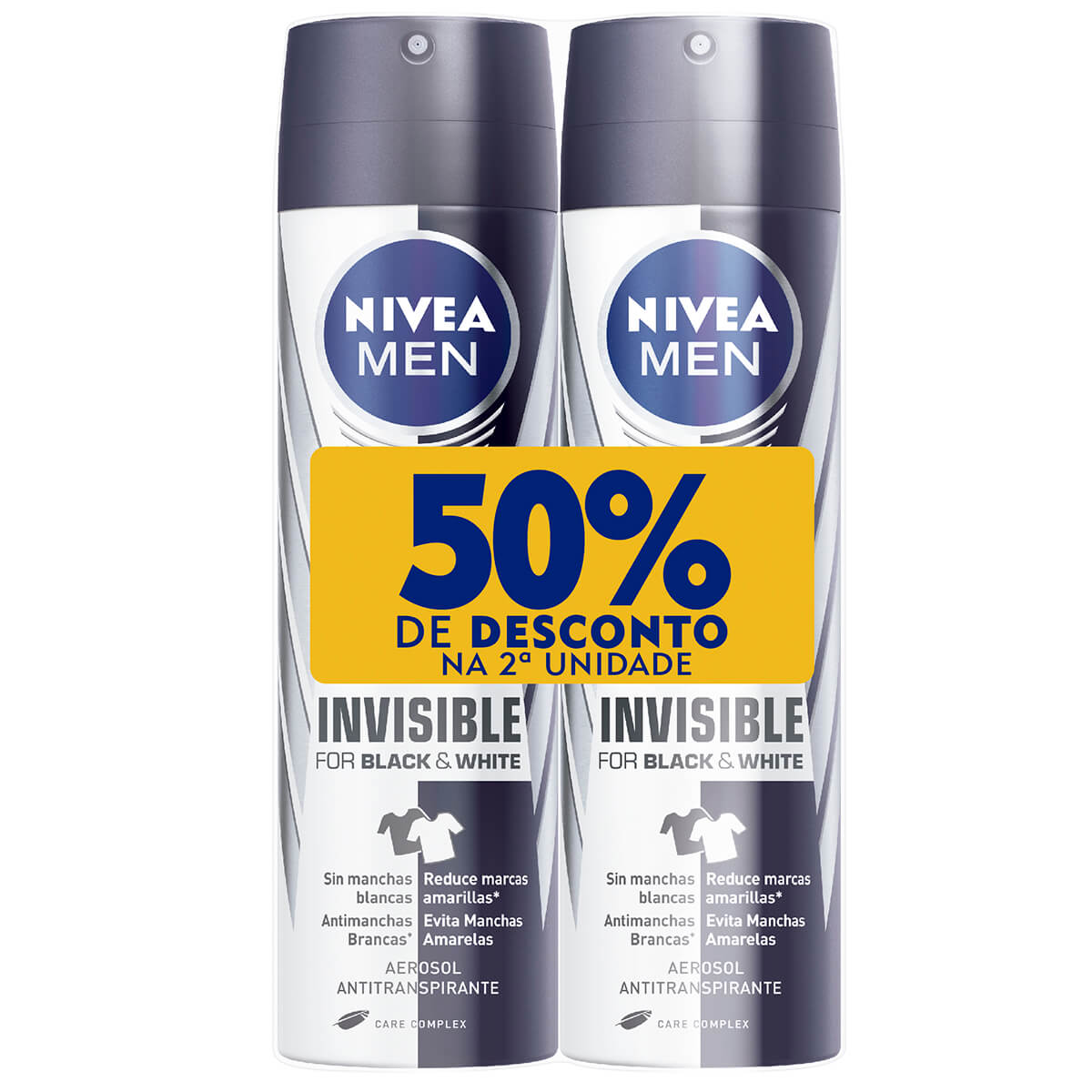 Kit Desodorante Aerosol Nivea Men Invisible For Black & White