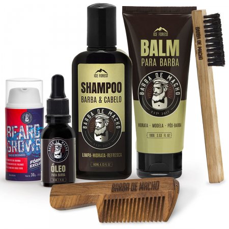 Kit Barba De Macho Crescimento E Fortificação Bigode