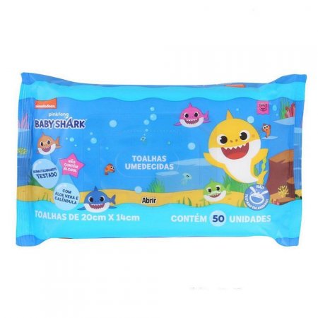 Toalha Umedecida Cremer Baby Shark 50 uni