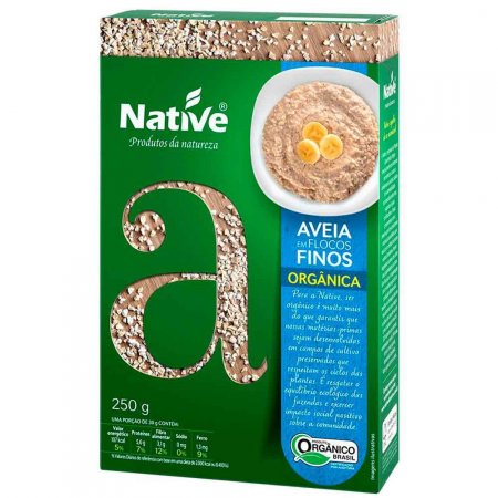 Aveia em Flocos Finos Orgânico Native 250g