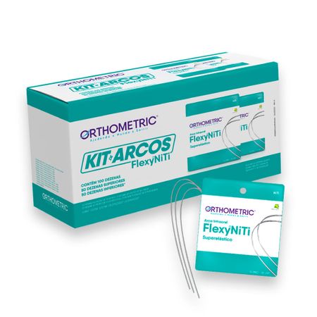 Kit Promocional Flexy Niti Sequência de Fios Superior e Inferior Retangulares - Orthometric