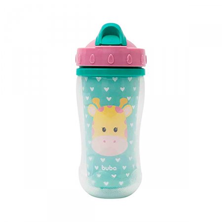 Copo Parede Dupla Buba Baby Animal Fun Girafa com 320ml