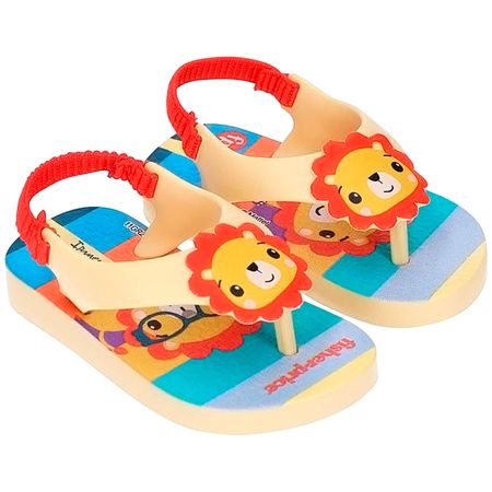Sandália Infantil com elástico Ipanema Leão - Fisher Price 098668 SANDALIA INFANTIL FISHER PRICE BABY LEAO GRENDENE-20/21