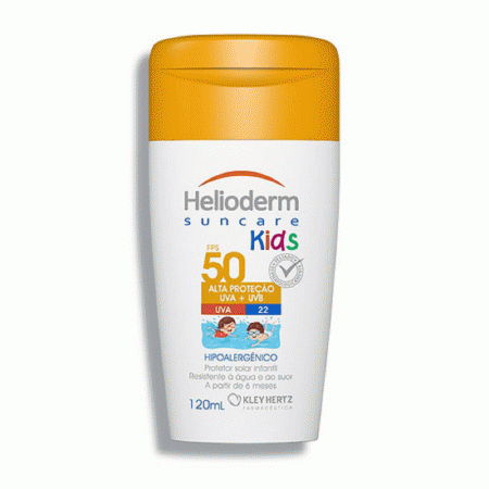 Protetor Solar Helioderm Suncare Kids Kley Hertz Fps50 C/ 120ml