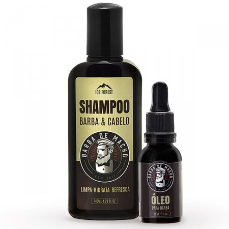 Kit Básico 1 Shampoo + 1 Óleo De Barba De Macho