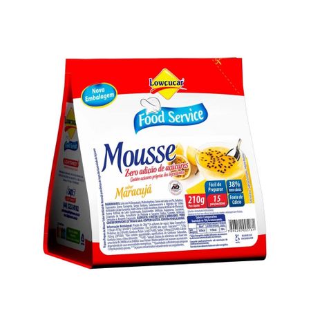 Mousse Lowçucar Zero Açucares Sabor Maracuja 210g