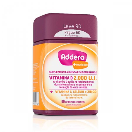 Vitamina D Addera 2.000UI +Imunidade com 90 comprimidos