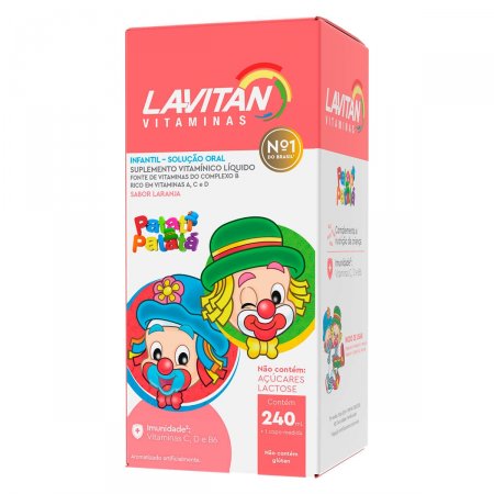 Lavitan Kids Sabor Laranja Solução Oral com 240ml