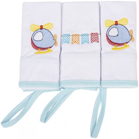 Toalha Boquinha de Malha Bordada Encanto com Prendedor de Chupeta 3 unidades - Aviões