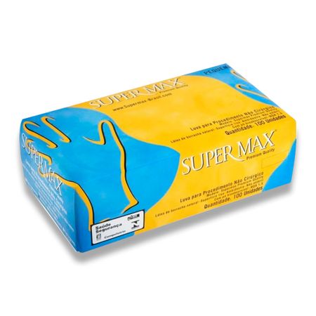 Luva De Procedimento Latex Com Pó - Supermax Luva De Procedimento Latex com Pó Tam P com 100 - Supermax