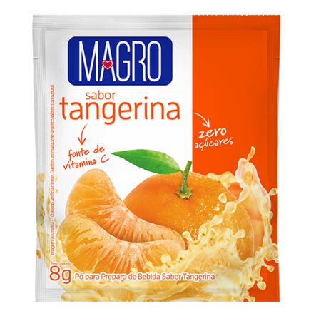 Refresco Magro Sabor Tangerina Zero Açucares 8g