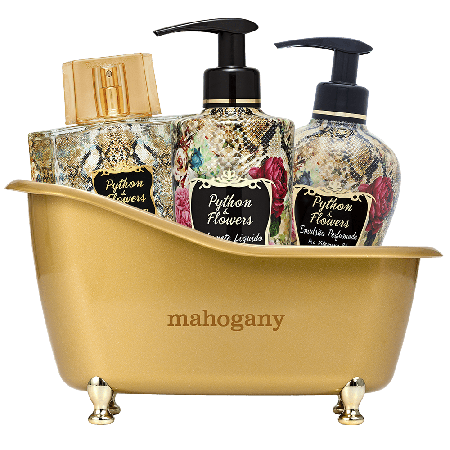 Kit Python & Flowers com Banheira Dourada