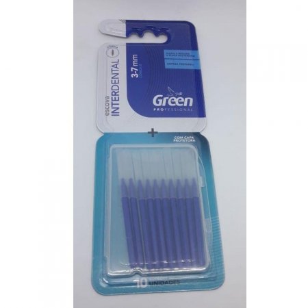 Escova Green Interdental Conica 3-7mm com 10 Unidades - Azul