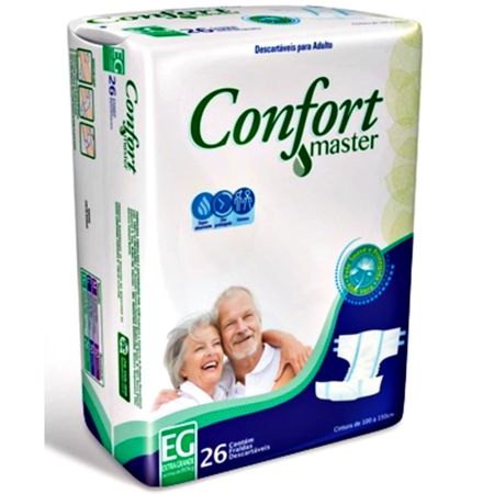 Fralda Geriátrica Confort Master Tamanho Eg - 26 Unidades