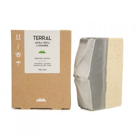 Sabonete de Argila Preta 130g   Terral
