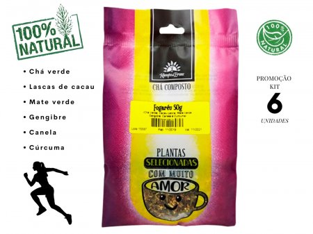 Fogaréu Chá Energia da Canela Gengibre Mate Cacau 6 und 300g