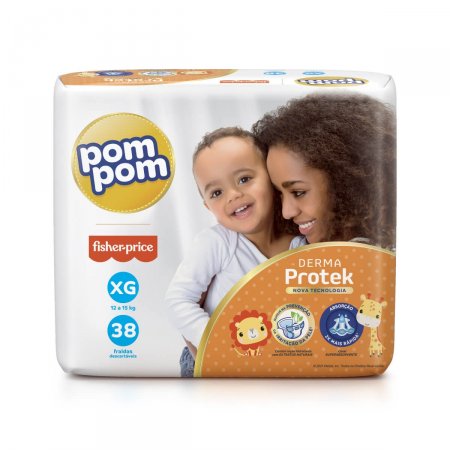 Fralda Pom Pom Derma Protek XG com 38 Unidades