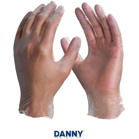 Luva Vinil Transparente Sem Talco - Premium - Danny - Tam M